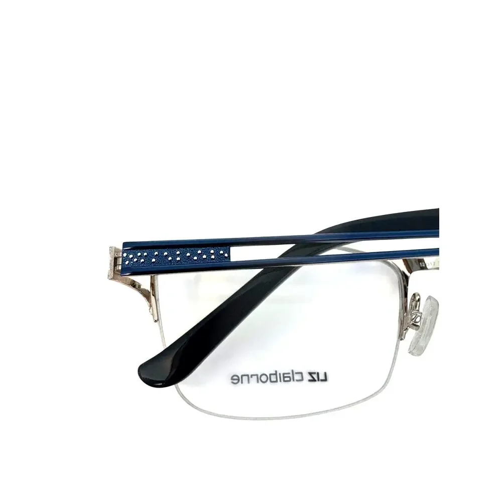 NEW Liz Claiborne L 661 Blue and Gold Eye Glasses